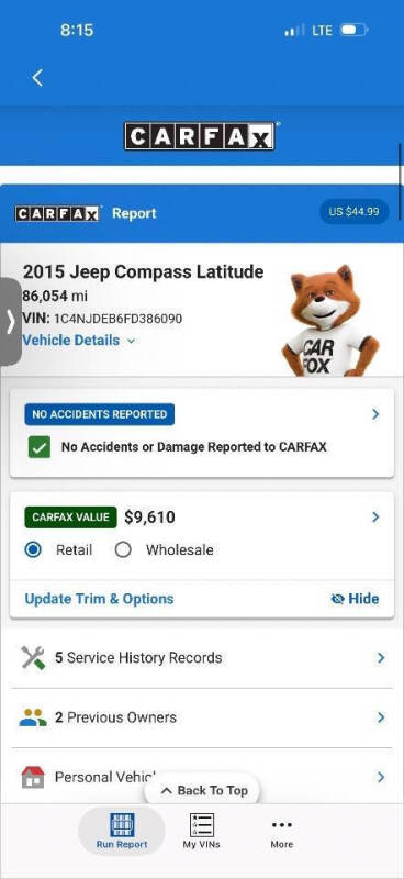 2015 Jeep Compass High Altitude Edition