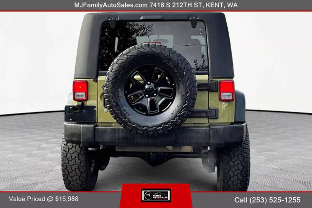 2013 Jeep Wrangler for sale at MJ FAMILY AUTO SALES in Kent, WA