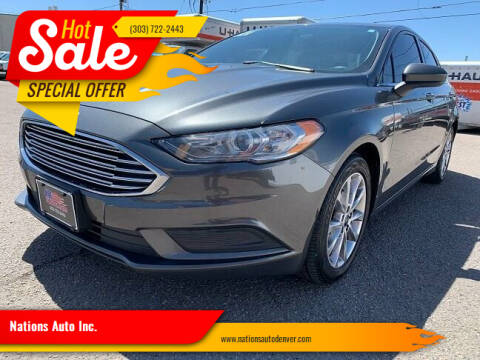 2017 Ford Fusion for sale at Nations Auto Inc. in Denver CO