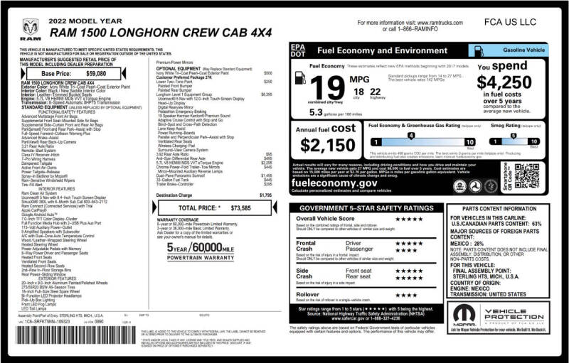 2022 RAM 1500 Limited Longhorn