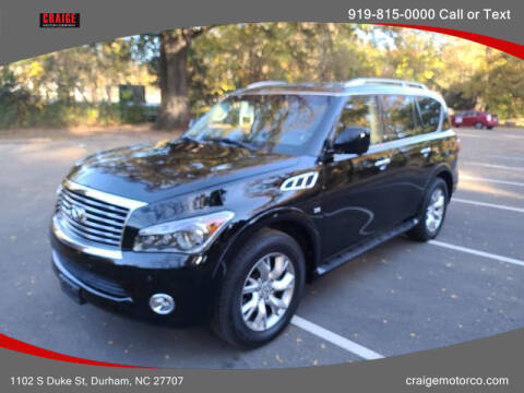 2014 Infiniti QX80 for sale at CRAIGE MOTOR CO in Durham NC