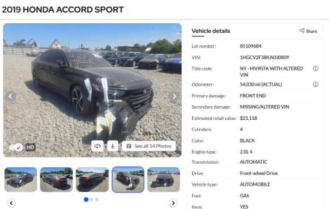 2019 Honda Accord Sport