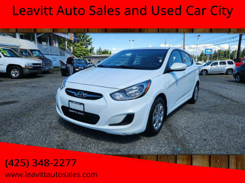 2013 Hyundai Accent for sale at Leavitt Auto Sales and Used Car City in Everett WA