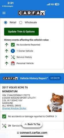 2017 Volvo XC90 T6 Momentum