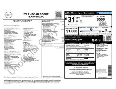 2026 Nissan Rogue Platinum