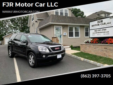 2012 GMC Acadia for sale at FJR Motor Car LLC in Mine Hill NJ