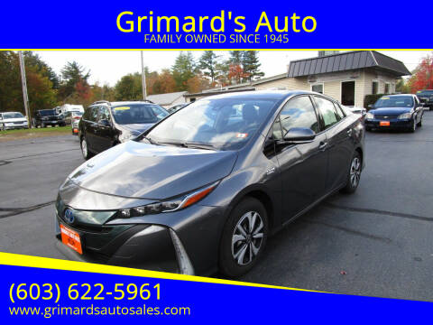 2018 Toyota Prius Prime for sale at Grimard's Auto in Hooksett NH