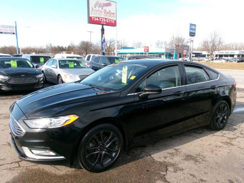 2018 Ford Fusion for sale at Aspen Auto Sales in Wayne MI