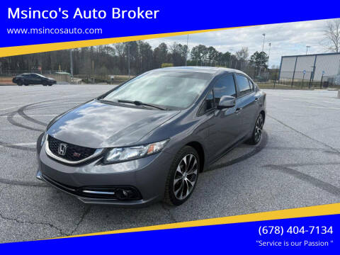 2013 Honda Civic for sale at Msinco's Auto Broker in Snellville GA