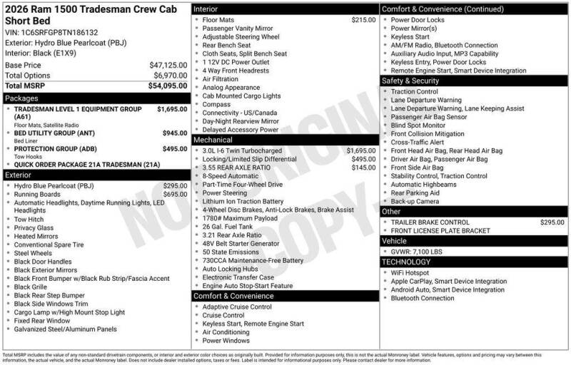 2026 RAM 1500 Tradesman
