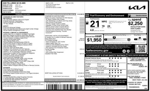 2020 Kia Telluride SX