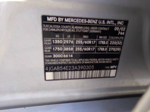 2003 Mercedes-Benz M-Class ML 320