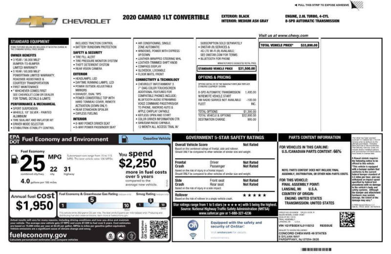 2020 Chevrolet Camaro LT