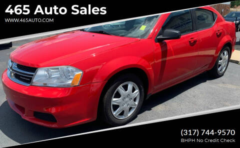 2012 Dodge Avenger for sale at 465 Auto Sales in Indianapolis IN