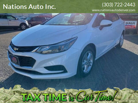 2018 Chevrolet Cruze for sale at Nations Auto Inc. in Denver CO