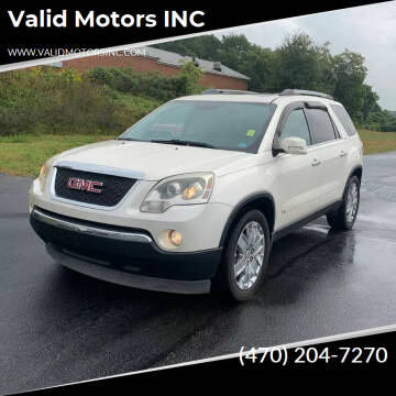 2010 GMC Acadia for sale at Valid Motors INC in Griffin GA