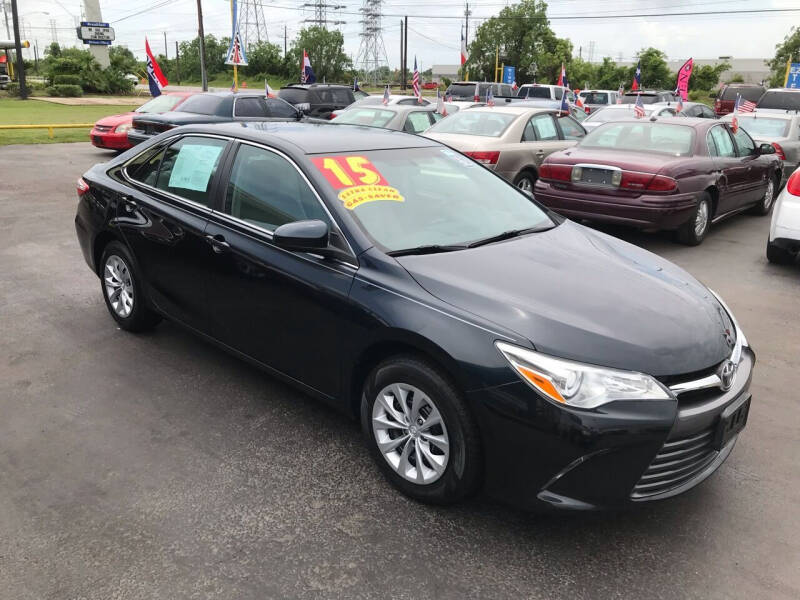 2015 Toyota Camry for sale at Texas 1 Auto Finance in Kemah TX