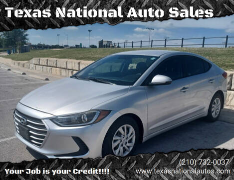 2018 Hyundai Elantra for sale at Texas National Auto Sales in San Antonio TX