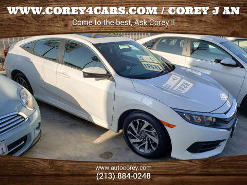 2018 Honda Civic for sale at WWW.COREY4CARS.COM / COREY J AN in Los Angeles CA