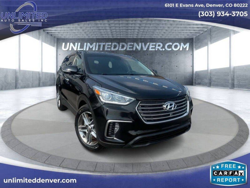 2017 Hyundai Santa Fe for sale at Unlimited Auto Sales in Denver CO
