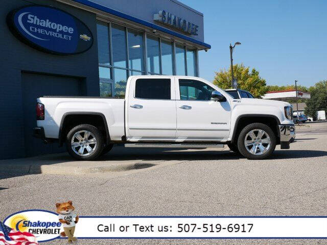 Used 2018 GMC Sierra 1500 SLT with VIN 3GTU2NECXJG219881 for sale in Shakopee, MN