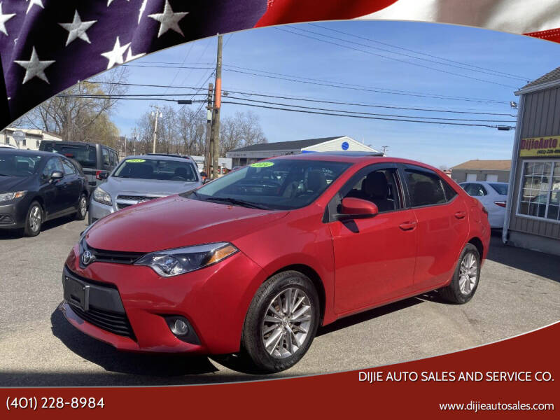 2014 Toyota Corolla for sale at Dijie Auto Sales and Service Co. in Johnston RI