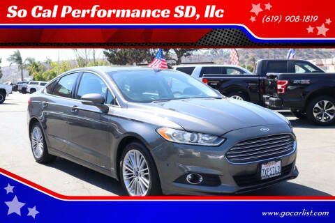 2016 Ford Fusion for sale at So Cal Performance SD, llc in San Diego CA