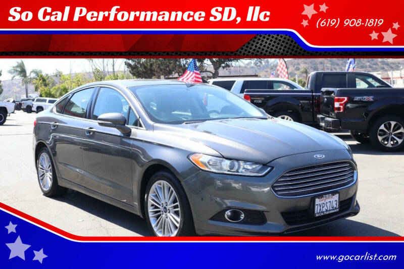 2016 Ford Fusion for sale at So Cal Performance SD, llc in San Diego CA
