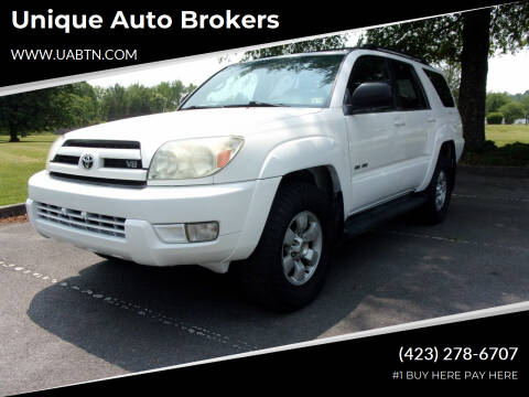 2003 Toyota 4Runner for sale at Unique Auto Brokers in Kingsport TN