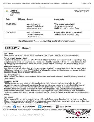 2005 Ford Thunderbird 50th Anniversary Limited Edition