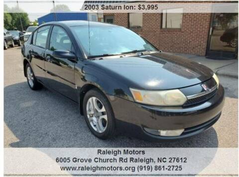 2003 Saturn Ion for sale at Raleigh Motors in Raleigh NC
