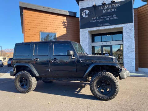 2012 Jeep Wrangler Unlimited for sale at Hamilton Motors in Washington UT