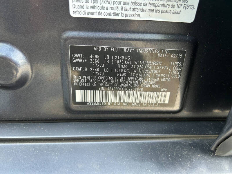 2012 Subaru Outback 3.6R Premium