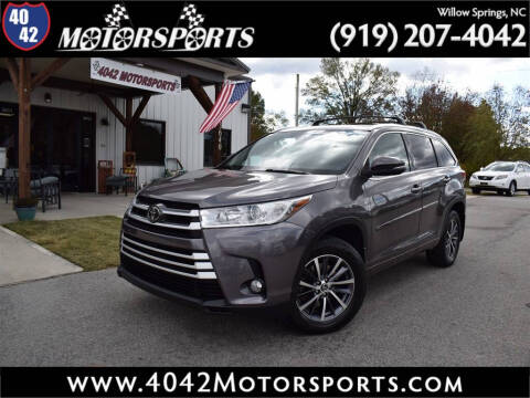 2018 Toyota Highlander for sale at 4042 Motorsports in Willow Spring NC