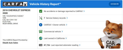 2018 Chevrolet Express 3500