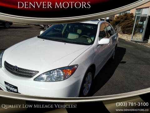 2003 Toyota Camry for sale at DENVER MOTORS in Englewood CO