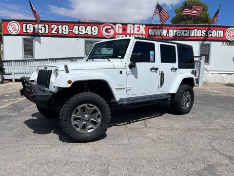 2015 Jeep Wrangler Unlimited for sale at G Rex Cars & Trucks in El Paso TX