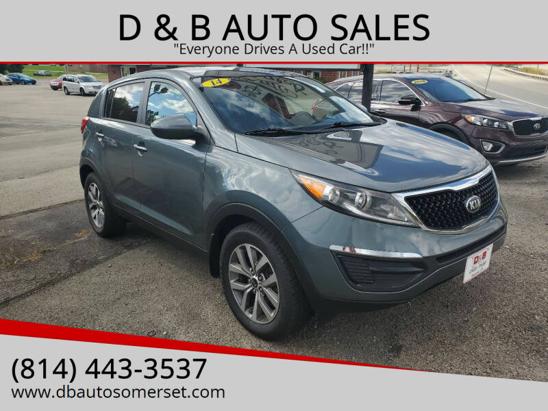 2014 Kia Sportage for sale at D & B AUTO SALES in Somerset PA