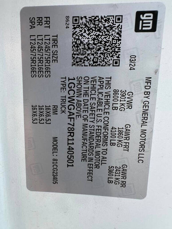 2024 Chevrolet Express 2500