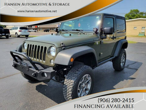 2015 Jeep Wrangler for sale at Hansen Automotive & Storage in Escanaba MI