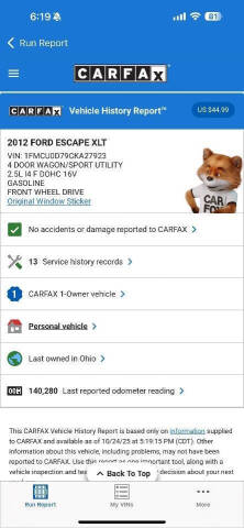 2012 Ford Escape XLT