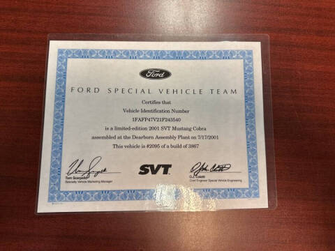 2001 Ford Mustang SVT Cobra