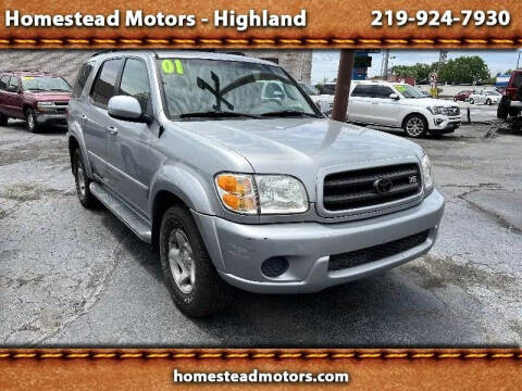 2001 Toyota Sequoia for sale at HOMESTEAD MOTORS in Highland IN