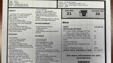 2014 Dodge Avenger SE