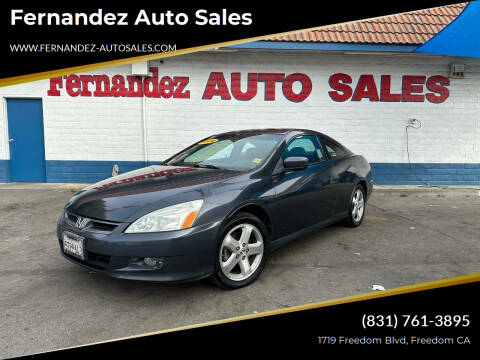 2006 Honda Accord for sale at Fernandez Auto Sales in Freedom CA