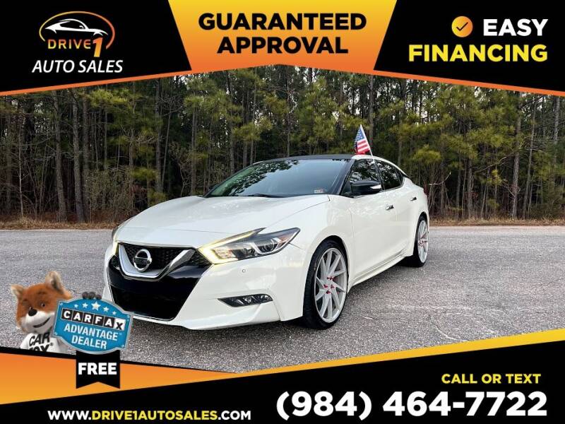 2016 Nissan Maxima for sale at Drive 1 Auto Sales in Wake Forest NC