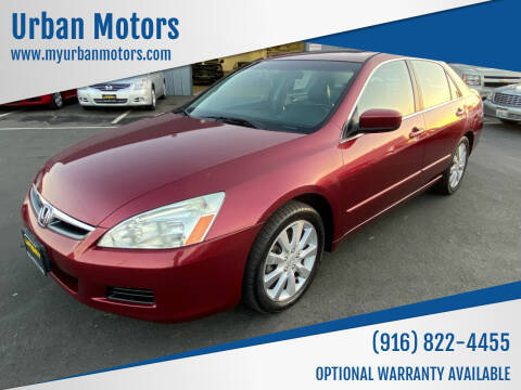 2006 Honda Accord for sale at Urban Motors in Sacramento CA