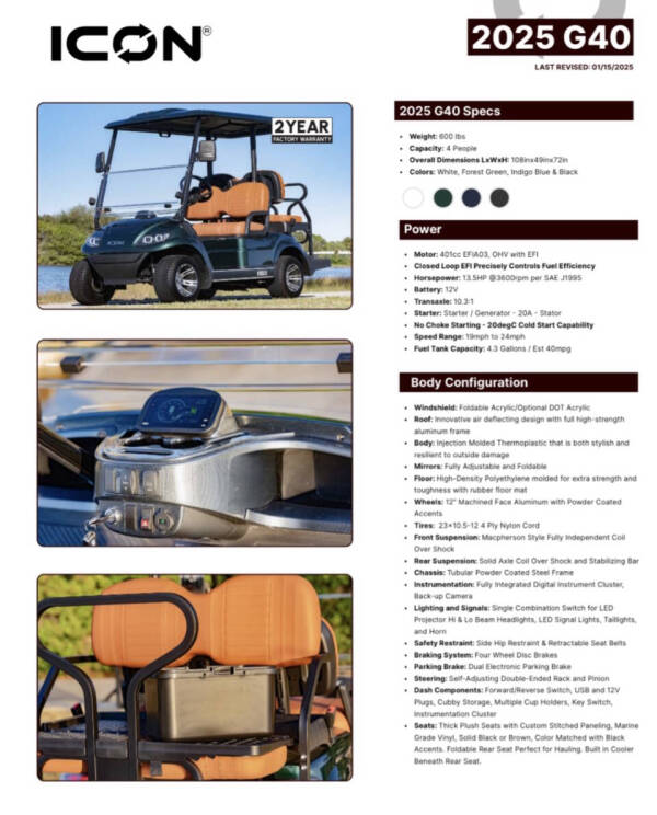 2025 ICON G40