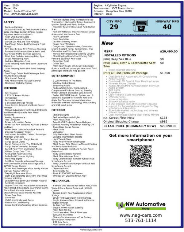 2020 Kia Forte GT Line