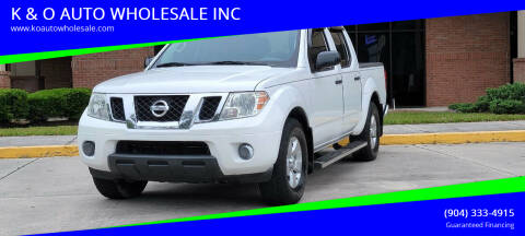 2012 Nissan Frontier for sale at K & O AUTO WHOLESALE INC in Jacksonville FL